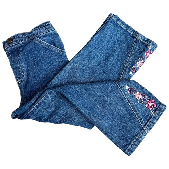 Disney Kids Winnie the Pooh Floral Flare Jeans Kids Sz 3T - Picture 2 of 5